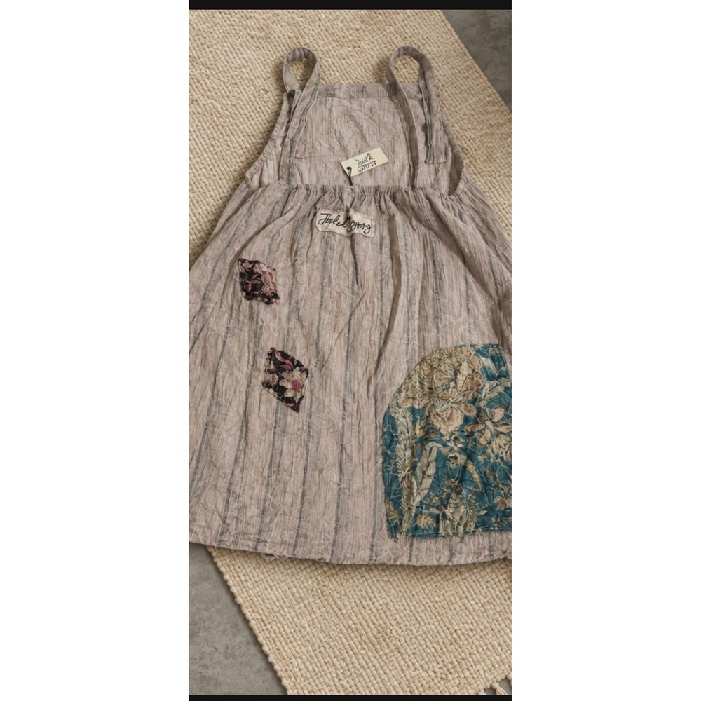 Jaded Gypsy Starpath Sway Tunic Pinafore Dress Patchwork Lace Neutral SM NEW - Picture 10 of 12